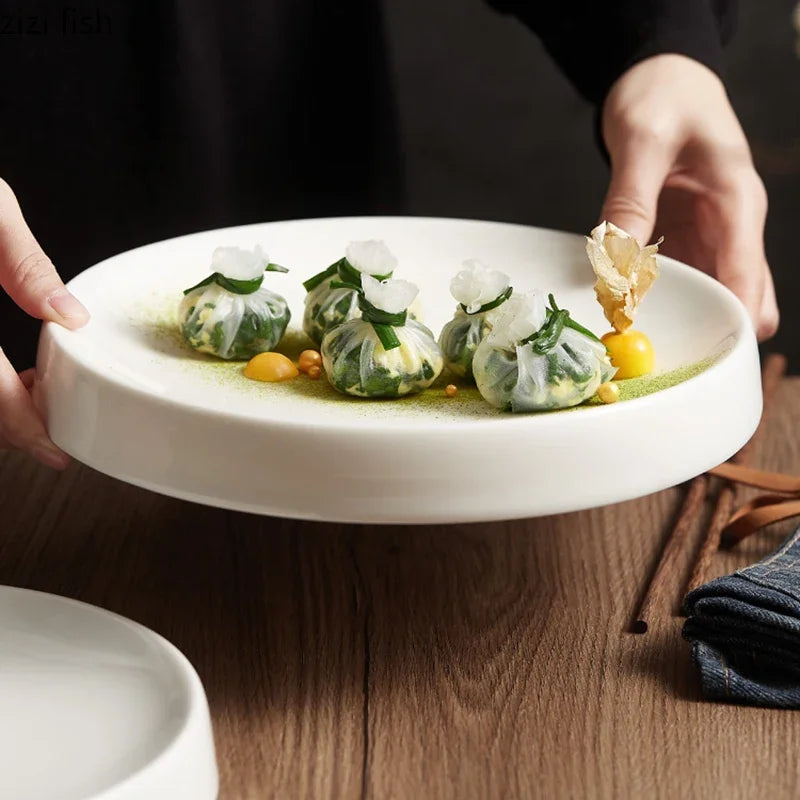 Ceramic Dinner Plate round Snack Dessert 