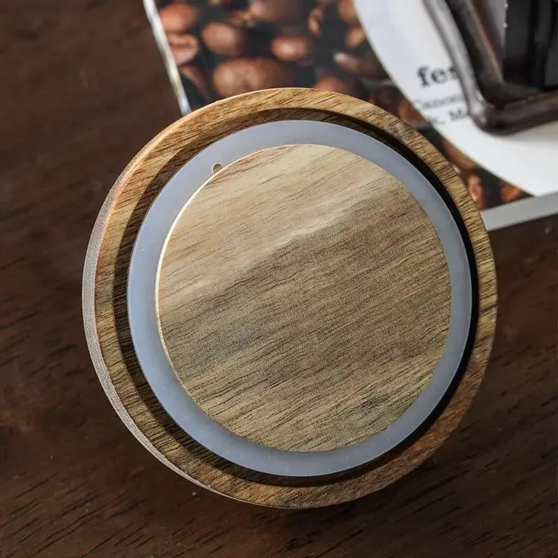 Wooden Lid Glass Storage Jars for Food, Spices, Tea, Coffee, and Sugar - Sealed Canisters with Spoon for Kitchen Organization