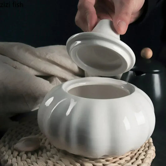 Creative Garlic Shaped Ceramic Storage Jar 
