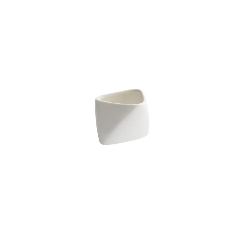 White Ceramic Snack Bowl – Irregular French Fries Bowl-NIMSY