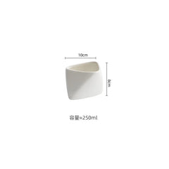 White Ceramic Snack Bowl – Irregular French Fries Bowl-NIMSY