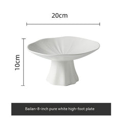 Ceramic Home Snacks High-leg Plate Display Dish