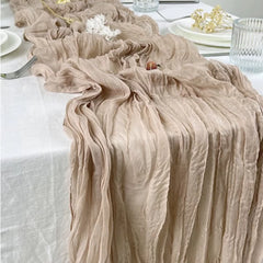 Semi-Sheer Gauze Table Runner Sage 