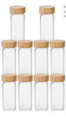 Round Glass Seasoning Jar – 120ml Kitchen Spice Storage Jar-NIMSY