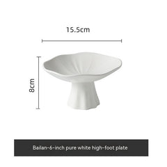 Ceramic Home Snacks High-leg Plate Display Dish