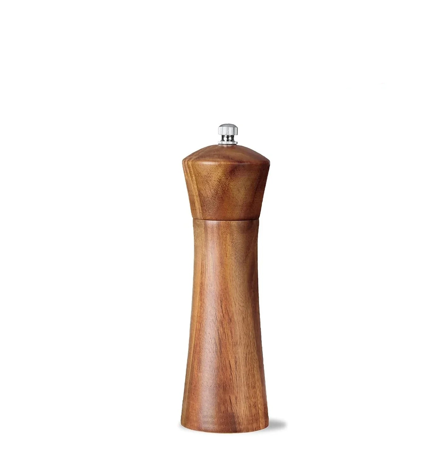 Acacia Wood Salt and Pepper Grinder – Adjustable Ceramic Spice Mill – Brown-NIMSY