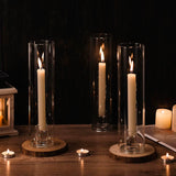 2 Glass Windproof Candle Holders, Romantic Light for Home Wedding Decoration