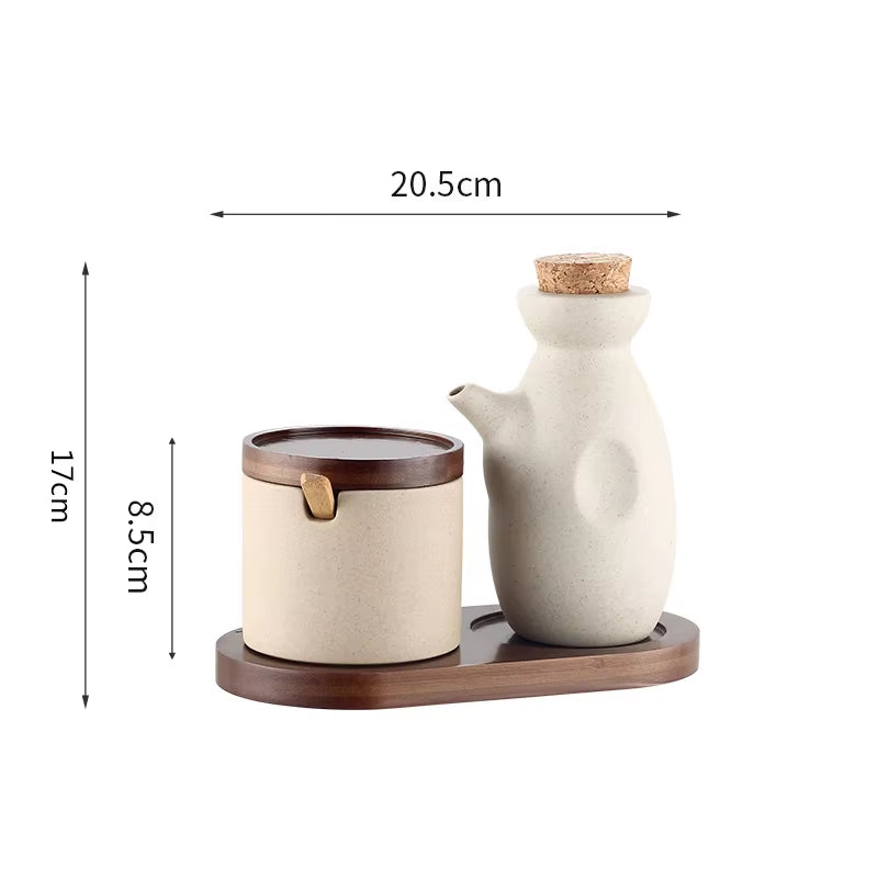 Simple Ceramic Oil Pot Kitchen Household Soy Sauce