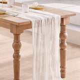 Semi-Sheer Gauze Table Runner Sage 